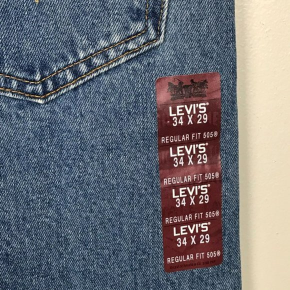Levi's 505 Regular Fit Jeans Y2K Boyfriend High Waist Mom Jeans (2005) Unisex - Picture 12 of 14